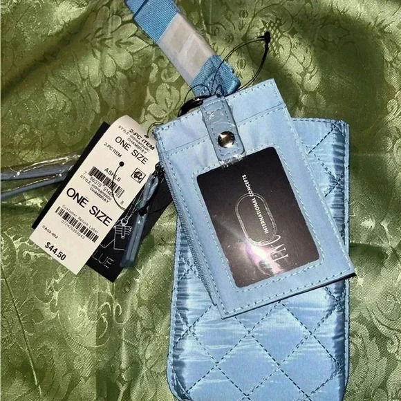 🆕 INC International Concepts Blue Crossbody and Card Case - Picture 1 of 11